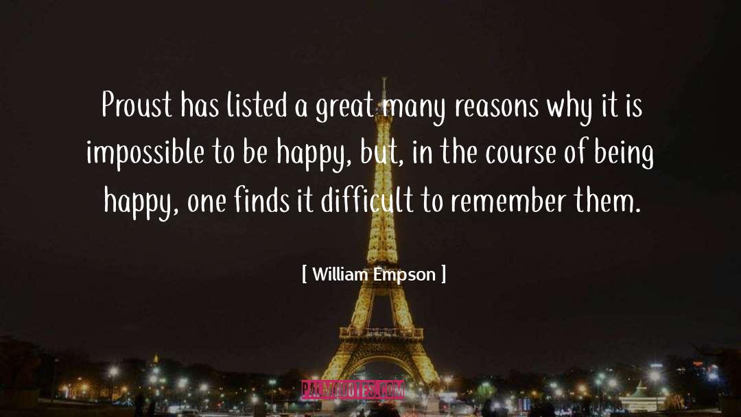 Being Happy quotes by William Empson