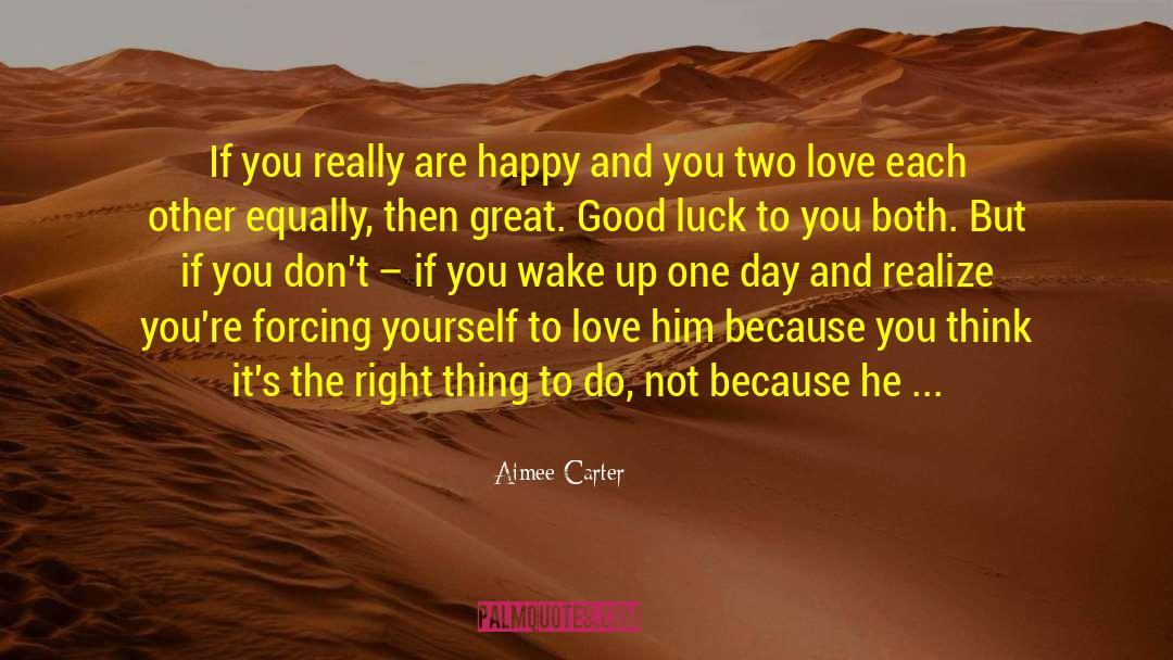 Being Happy With Yourself quotes by Aimee Carter