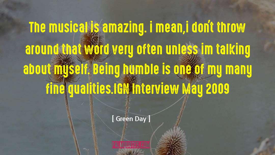 Being Humble quotes by Green Day