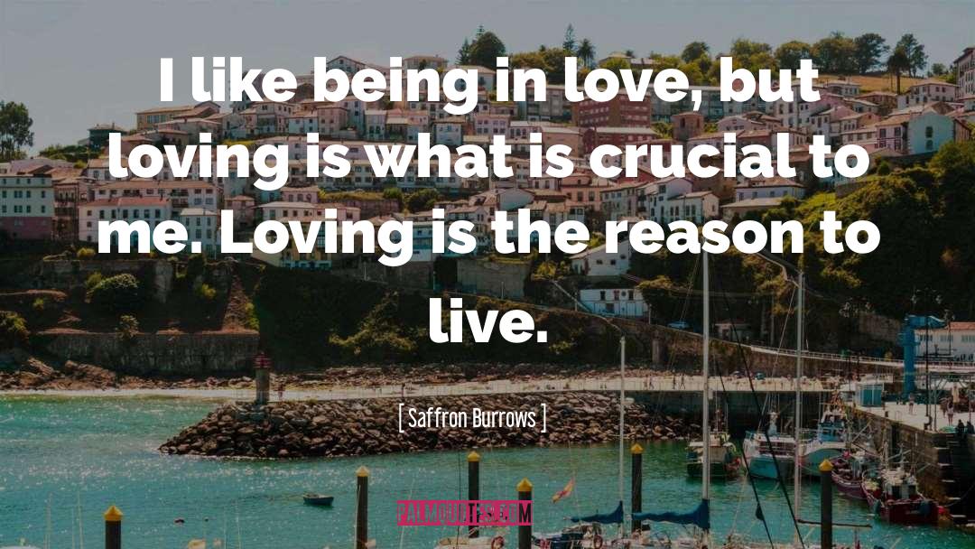 Being In Love quotes by Saffron Burrows