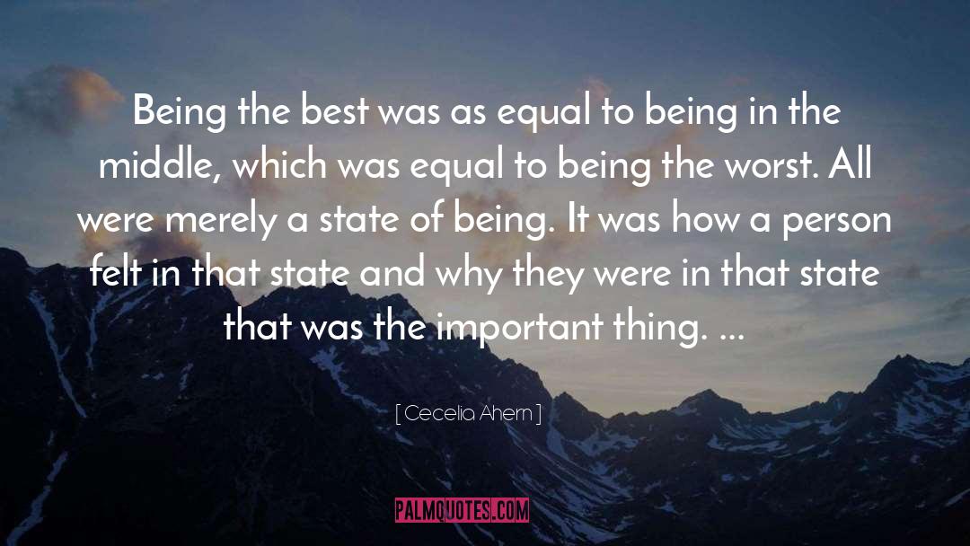 Being In The Middle quotes by Cecelia Ahern