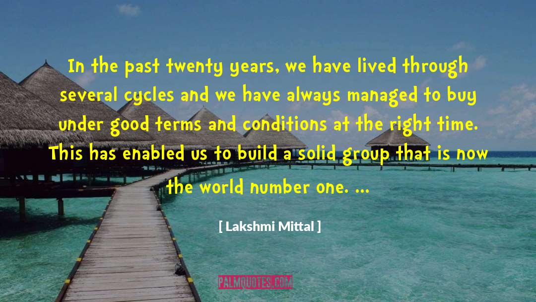 Being In The Past quotes by Lakshmi Mittal