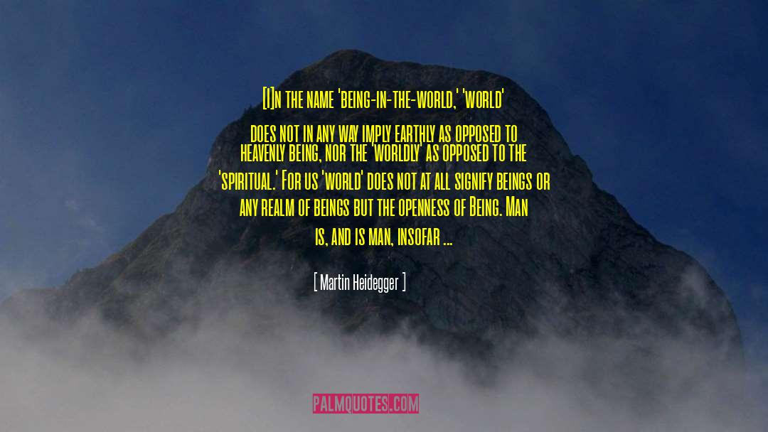 Being In The World quotes by Martin Heidegger