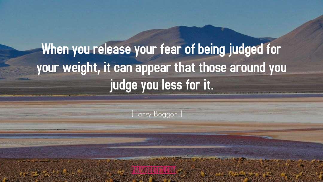 Being Judged quotes by Tansy Boggon