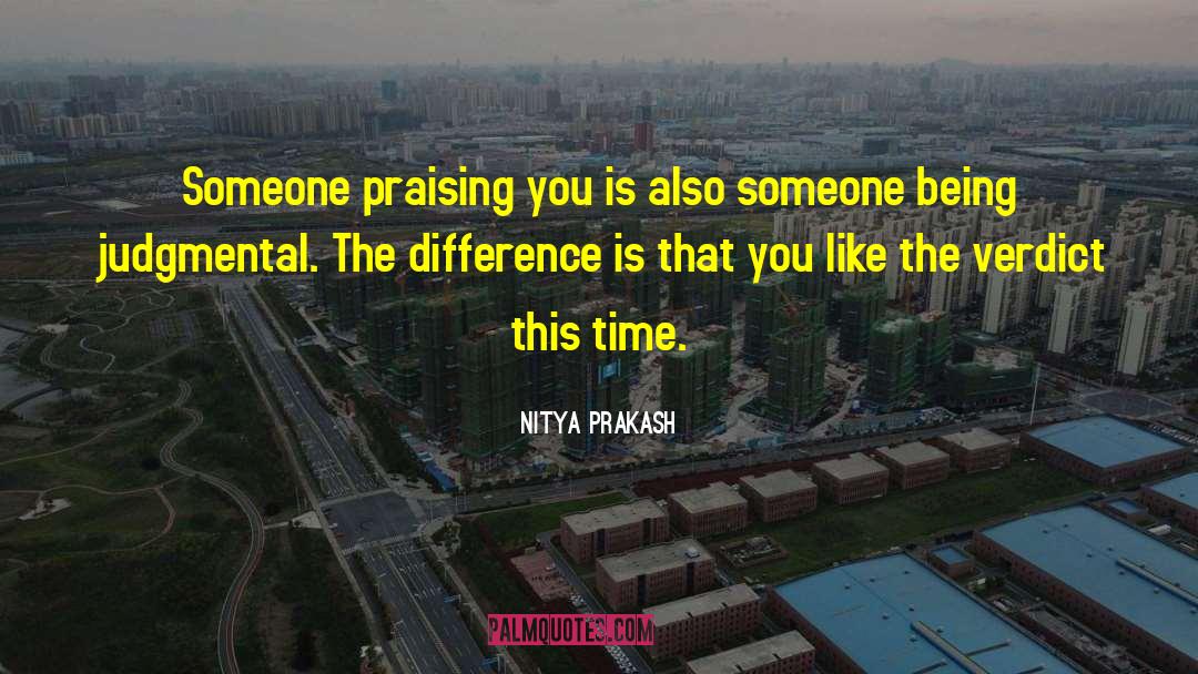 Being Judgmental quotes by Nitya Prakash