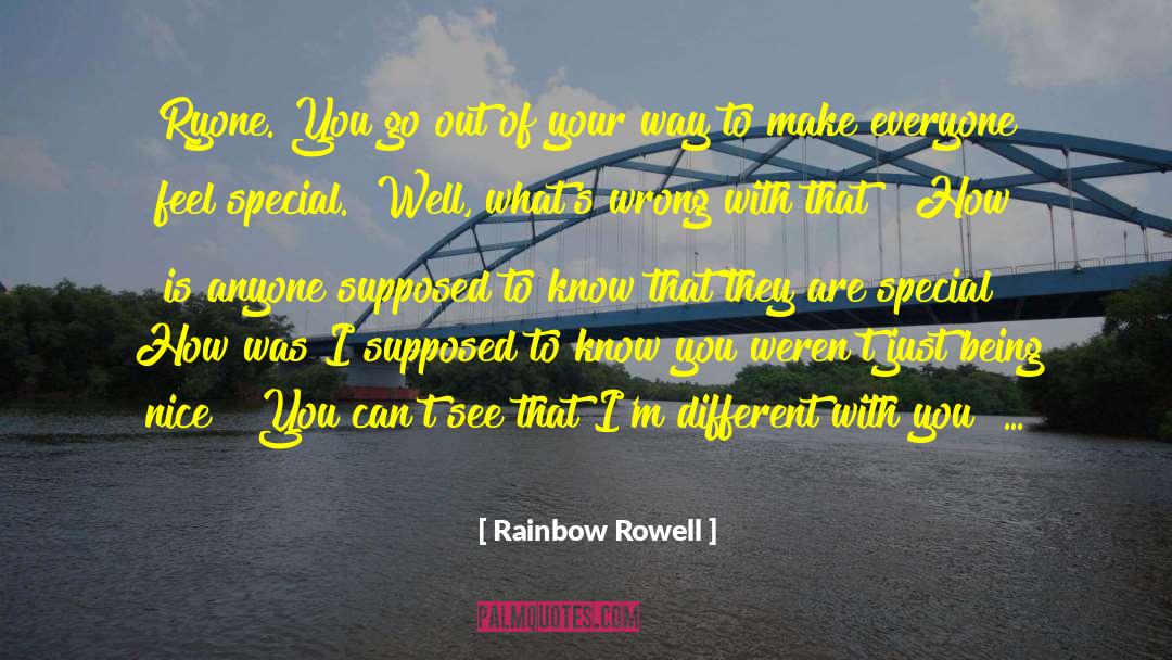 Being Nice quotes by Rainbow Rowell