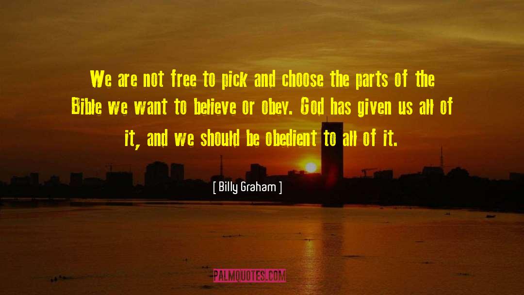 Being Obedient To God quotes by Billy Graham