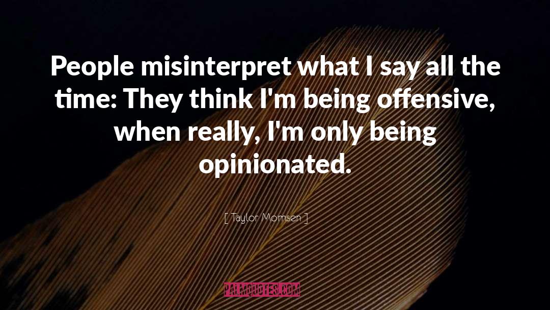 Being Offensive quotes by Taylor Momsen