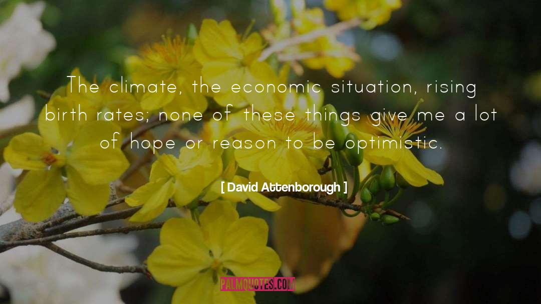 Being Optimistic quotes by David Attenborough