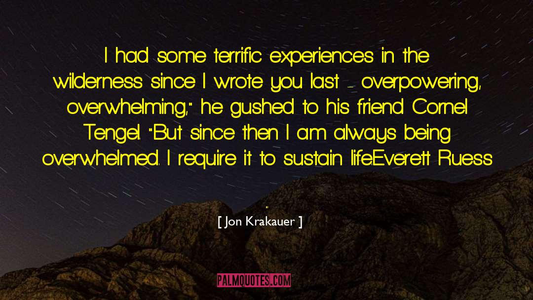 Being Overwhelmed quotes by Jon Krakauer