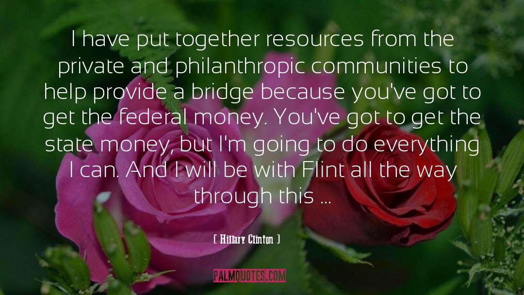 Being Philanthropic quotes by Hillary Clinton