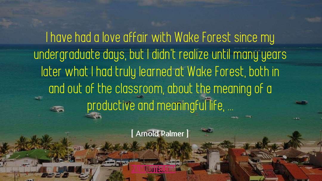 Being Productive In Life quotes by Arnold Palmer