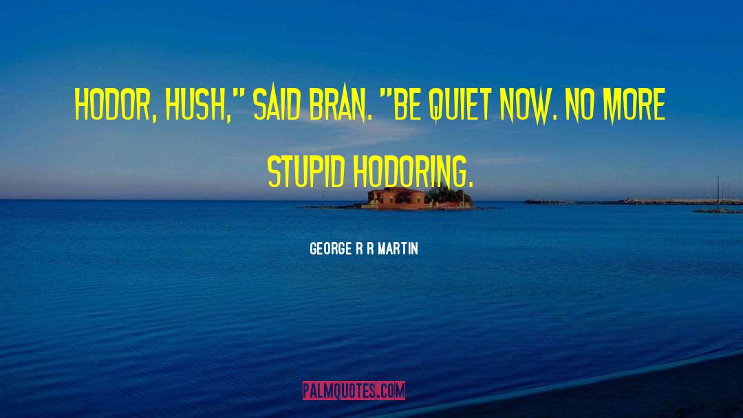 Being Quiet quotes by George R R Martin