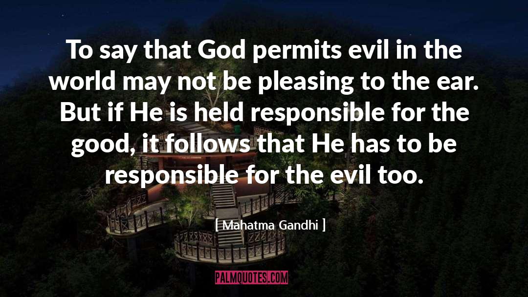 Being Responsible quotes by Mahatma Gandhi