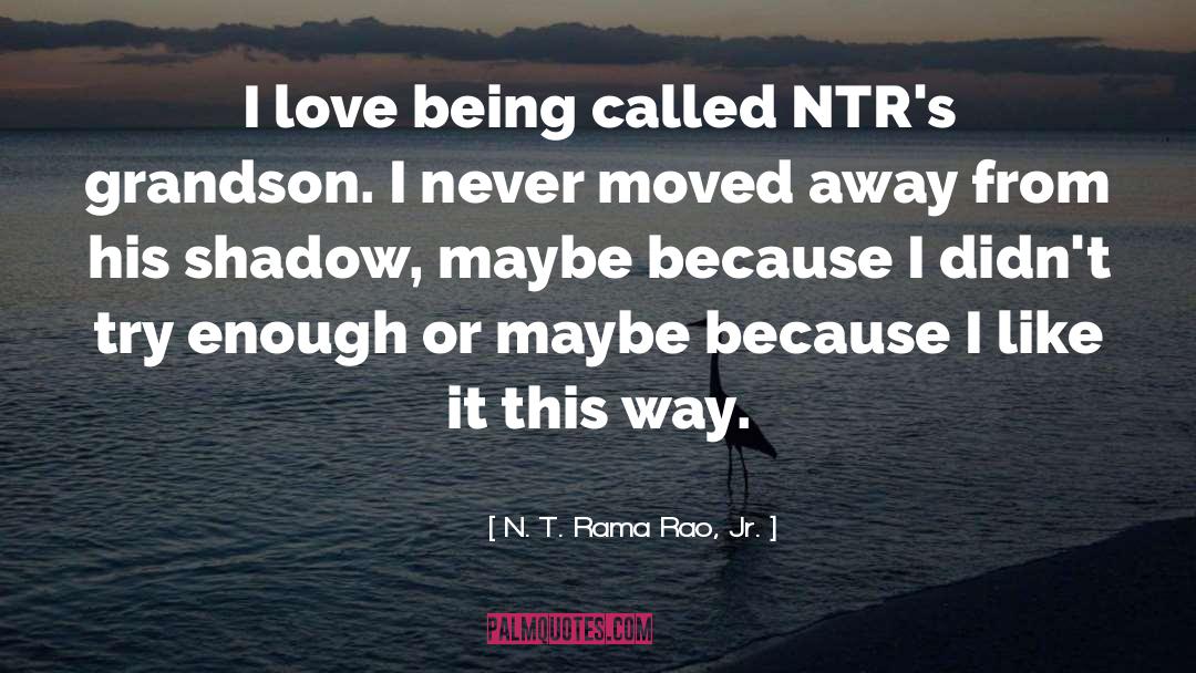 Being Rude quotes by N. T. Rama Rao, Jr.