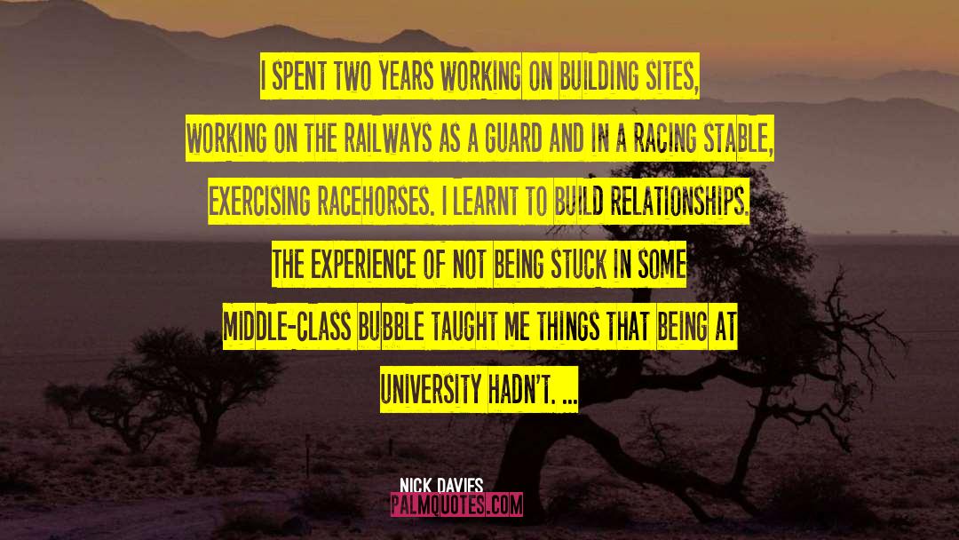 Being Stuck quotes by Nick Davies
