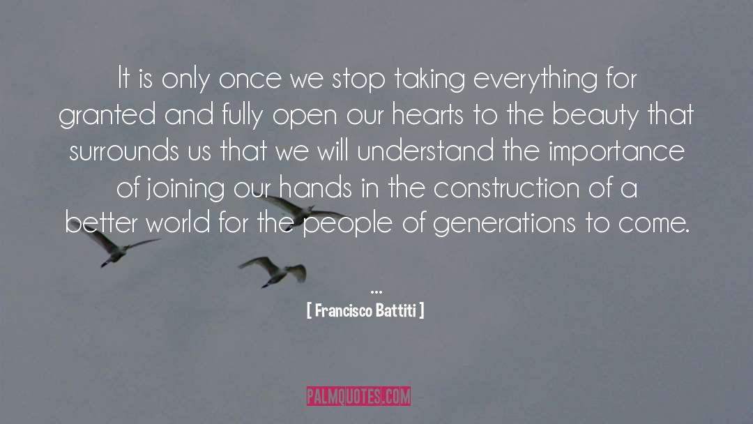 Being The Change In The World quotes by Francisco Battiti