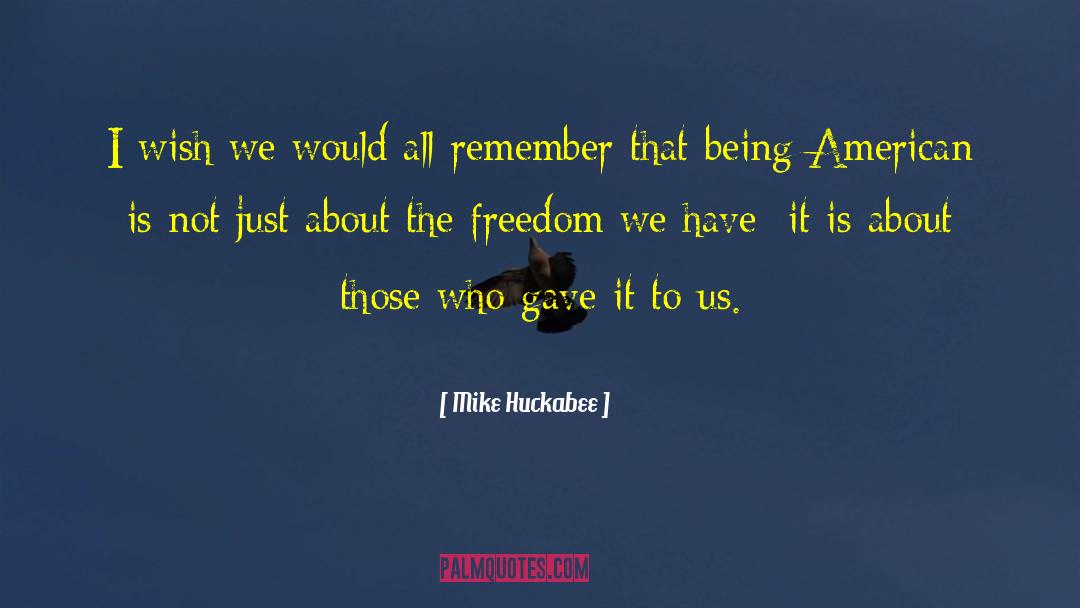 Being Think quotes by Mike Huckabee