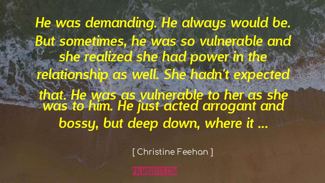 Being Vulnerable In Love quotes by Christine Feehan
