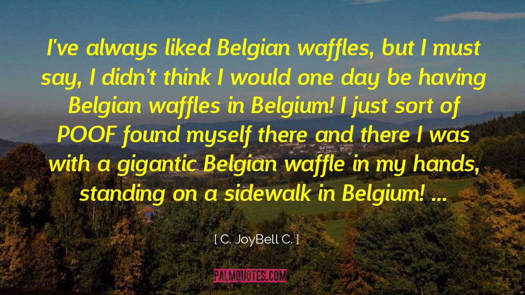 Belgian Waffles quotes by C. JoyBell C.