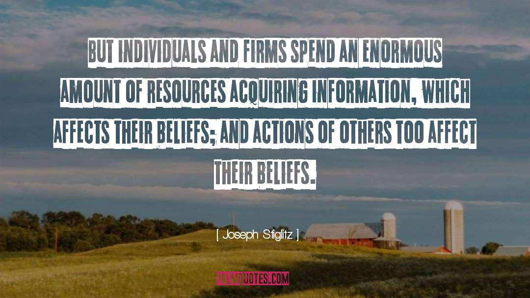 Belief And Action quotes by Joseph Stiglitz