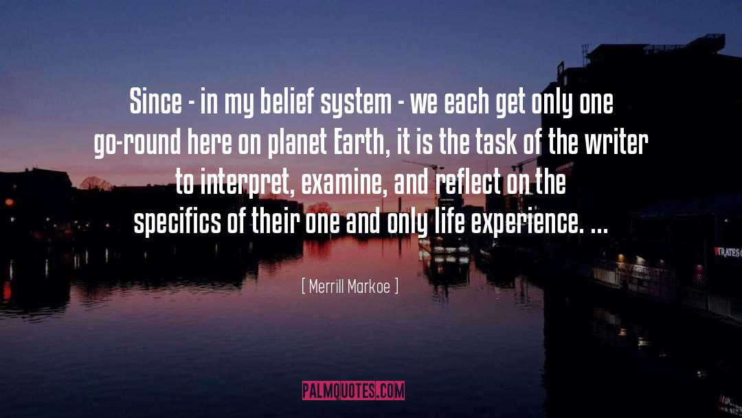 Belief System quotes by Merrill Markoe