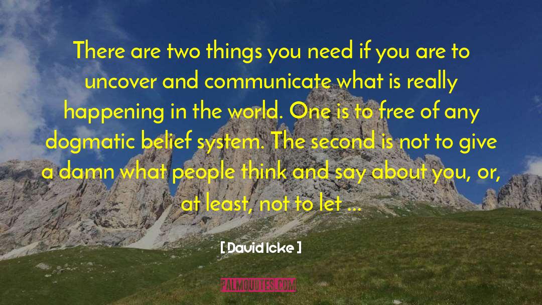Belief Systems quotes by David Icke