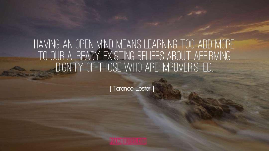 Beliefs quotes by Terence Lester