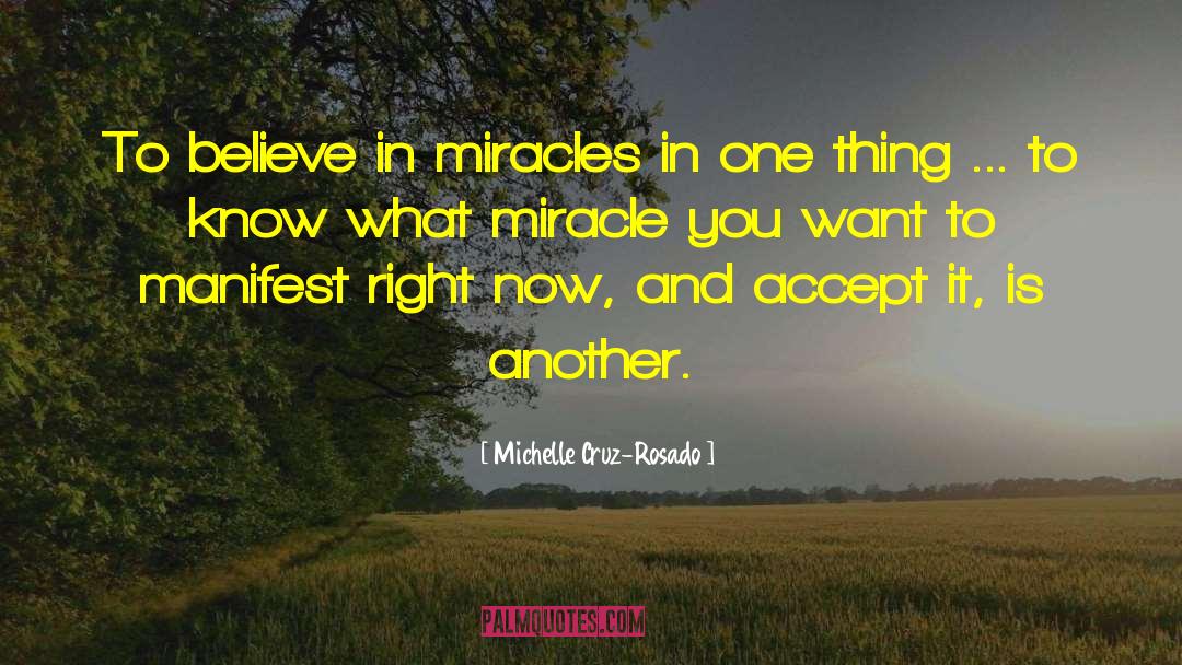 Believe In Miracles quotes by Michelle Cruz-Rosado