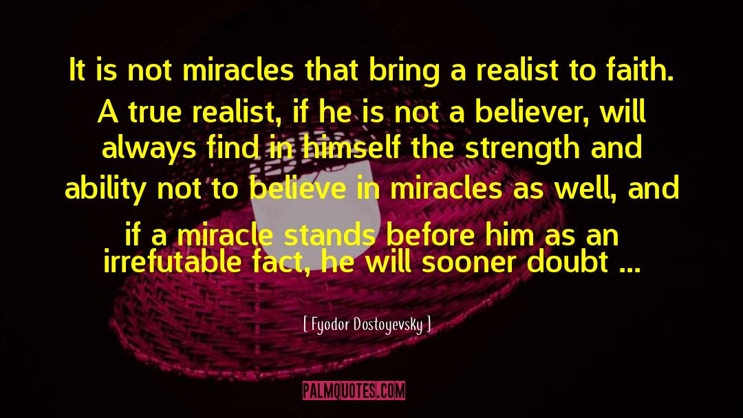 Believe In Miracles quotes by Fyodor Dostoyevsky