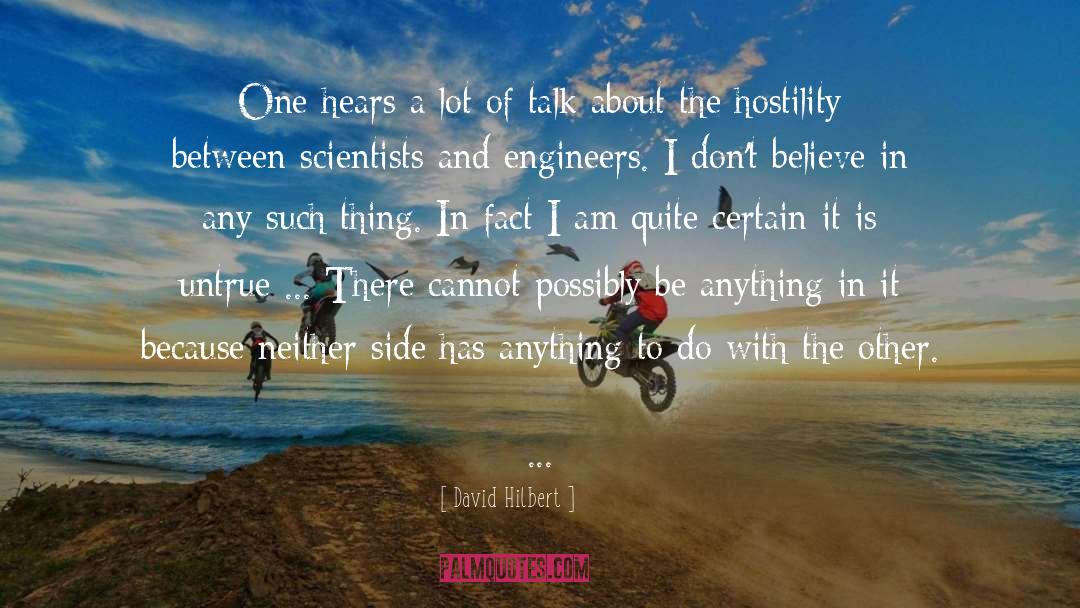 Believe In quotes by David Hilbert