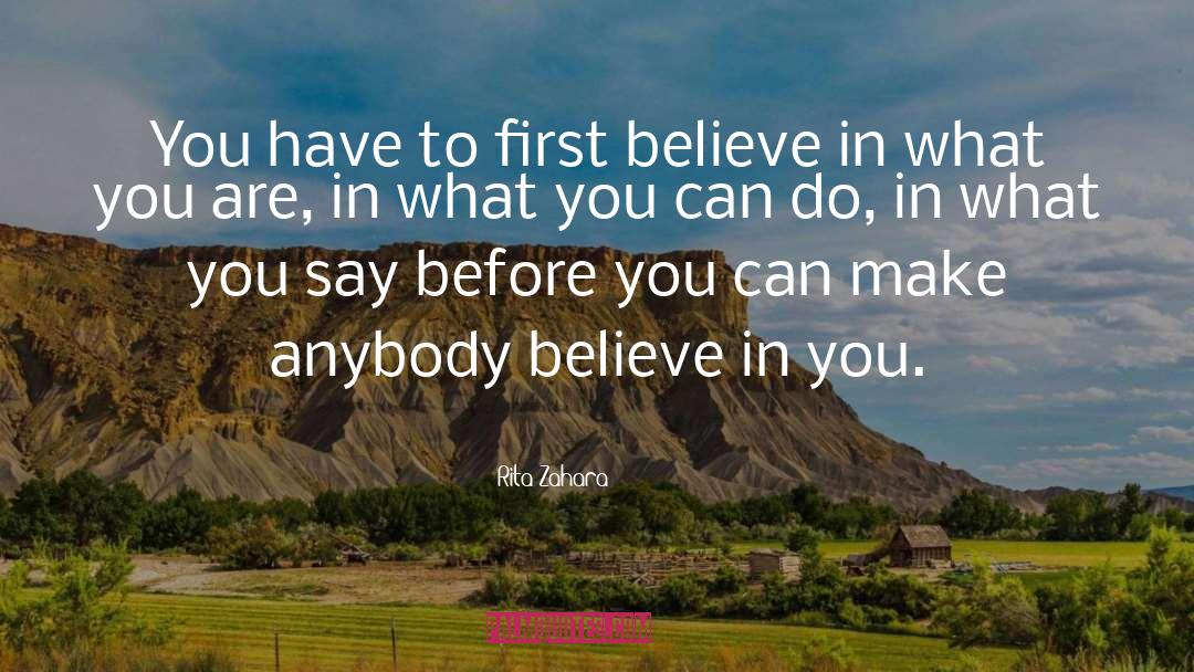 Believe In You quotes by Rita Zahara