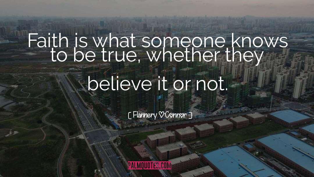 Believe It Or Not quotes by Flannery O'Connor