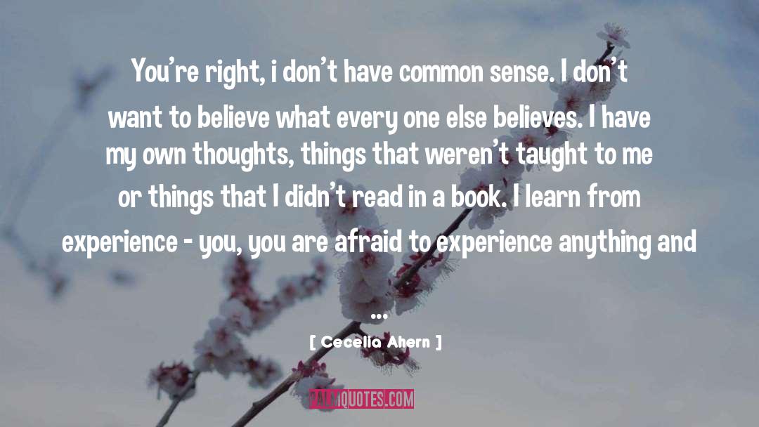 Believes quotes by Cecelia Ahern