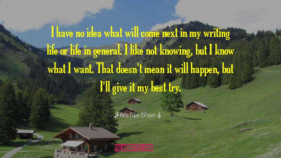 Believing It Will Happen quotes by Rita Mae Brown