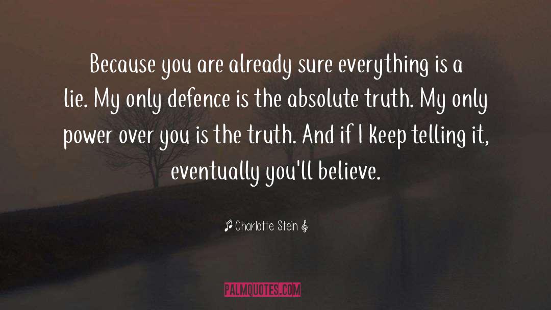 Believing The Lie quotes by Charlotte Stein