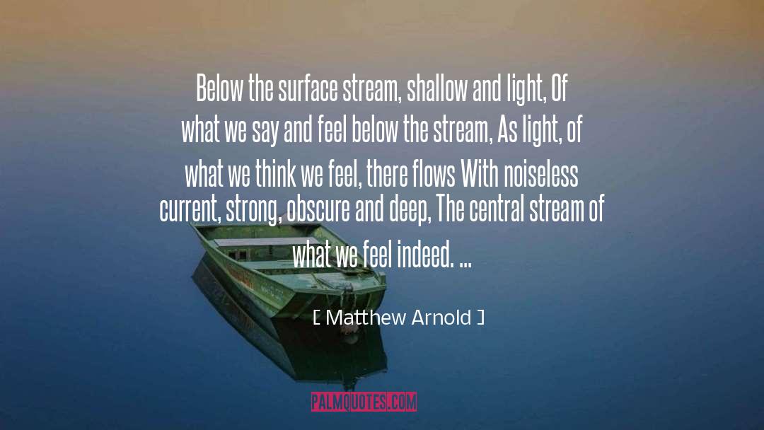 Below The Surface quotes by Matthew Arnold