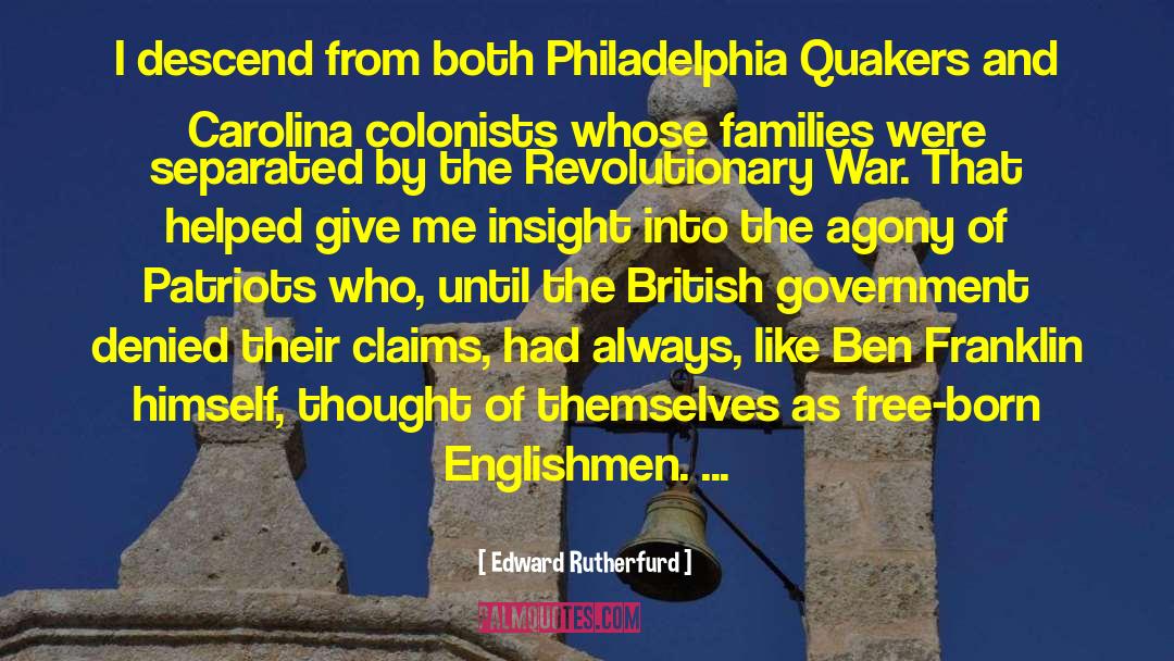 Ben Franklin quotes by Edward Rutherfurd