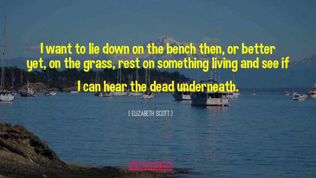 Bench quotes by Elizabeth Scott