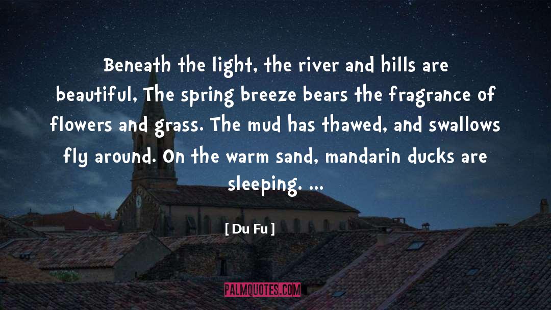 Beneath quotes by Du Fu