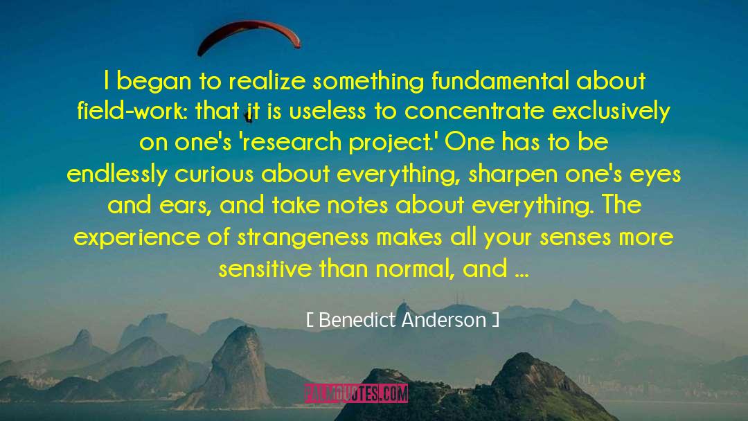 Benedict quotes by Benedict Anderson