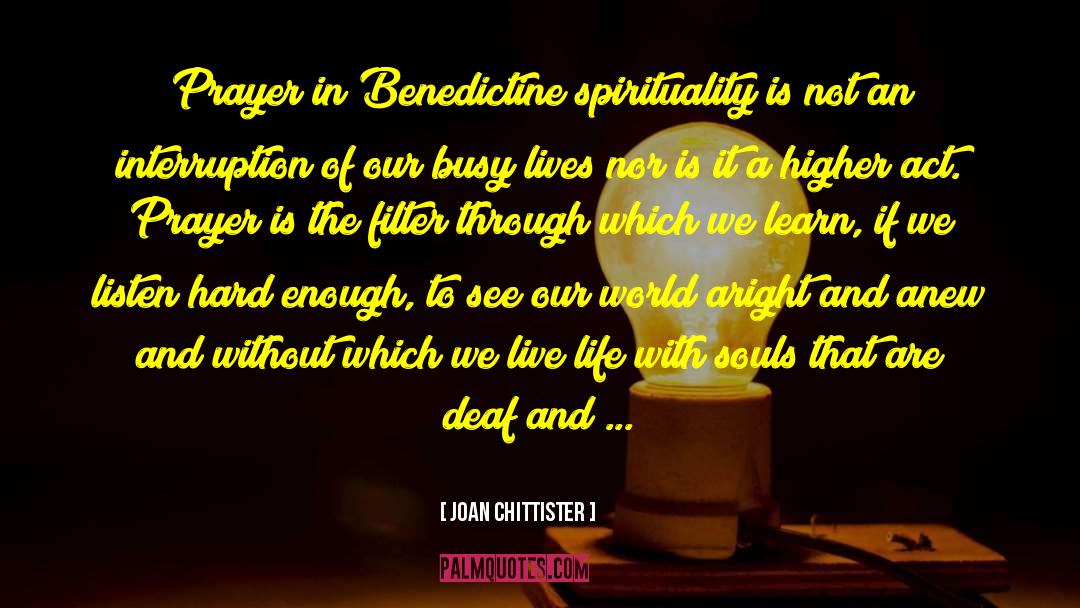 Benedictine quotes by Joan Chittister