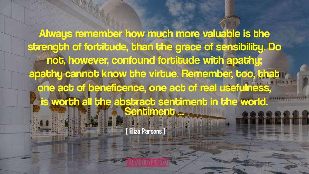 Beneficence quotes by Eliza Parsons