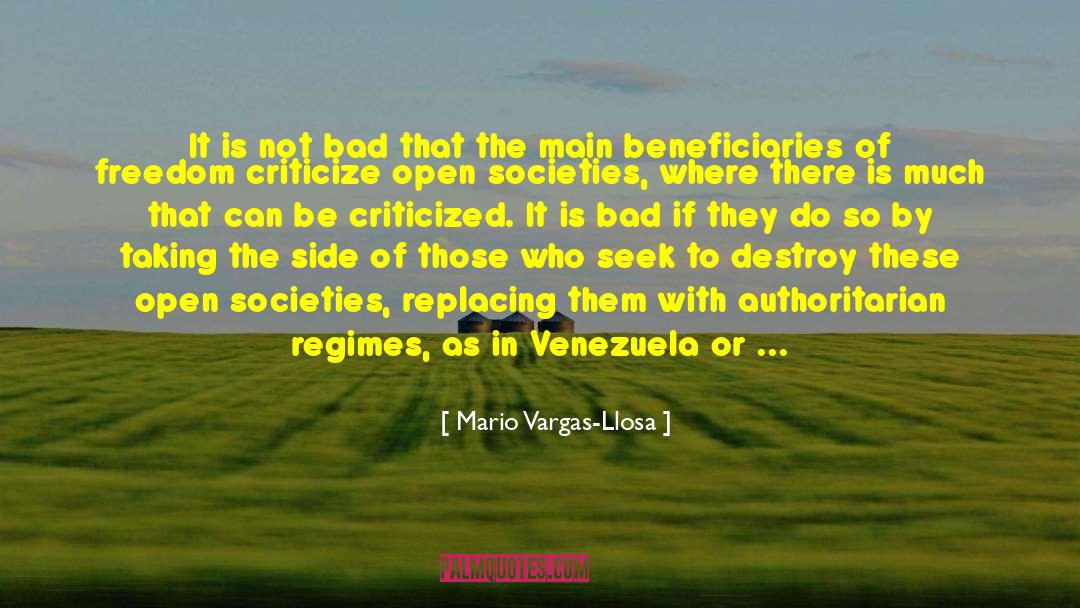 Beneficiaries quotes by Mario Vargas-Llosa