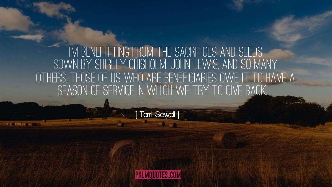 Beneficiaries quotes by Terri Sewell