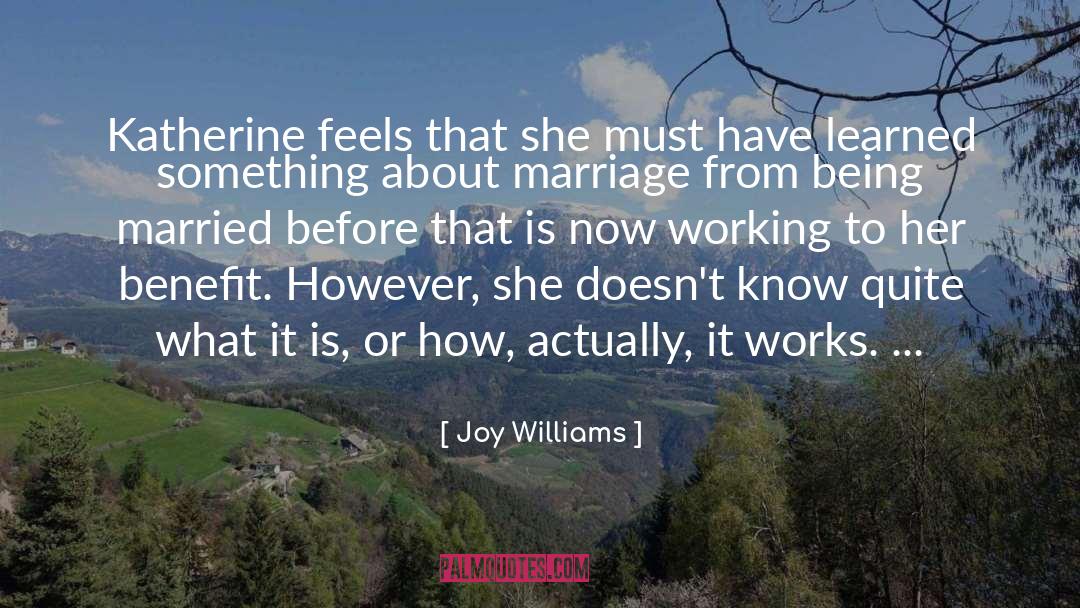 Benefit quotes by Joy Williams