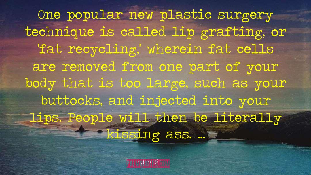 Benefits Of Plastic Surgery quotes by Dave Barry