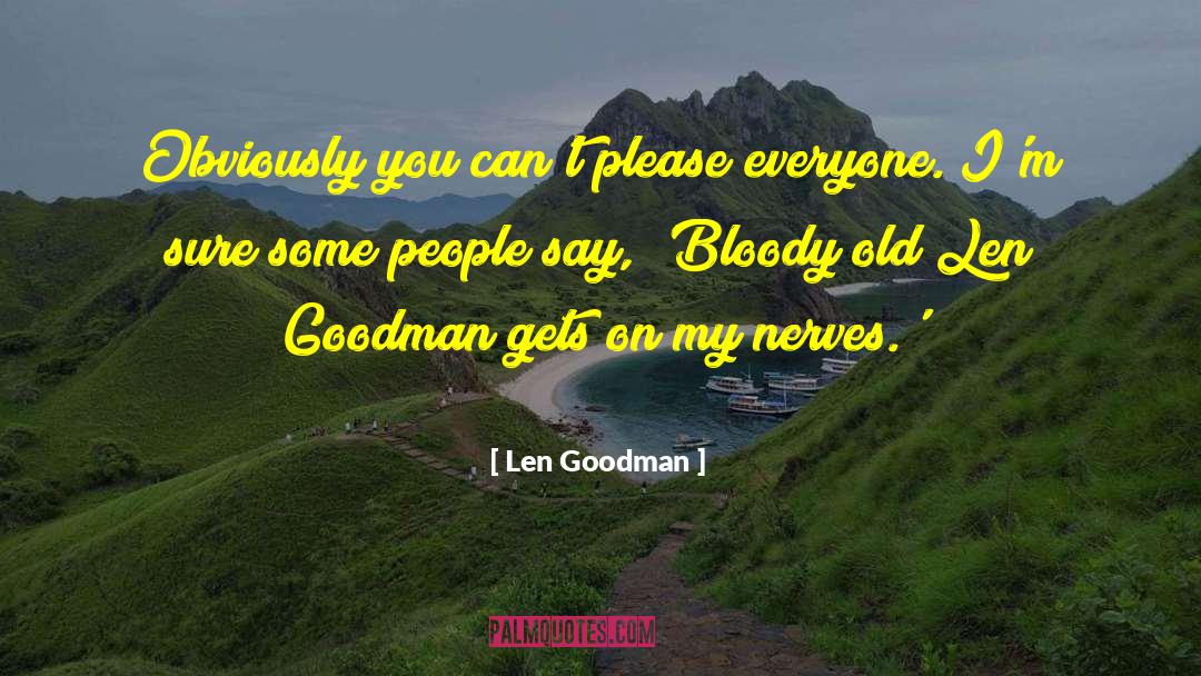 Benny Goodman Clarinet quotes by Len Goodman