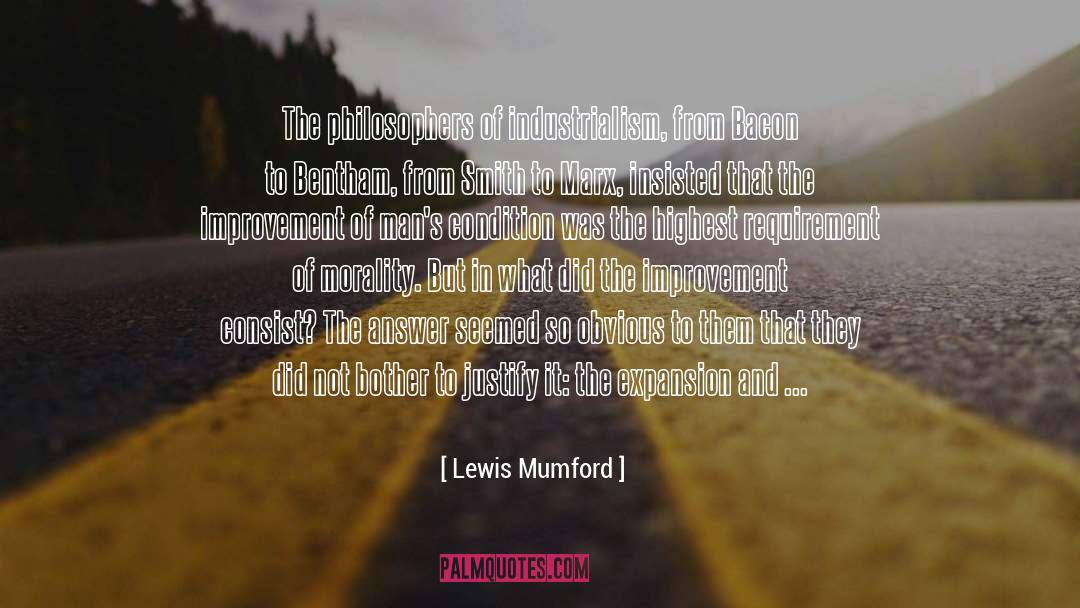 Bentham quotes by Lewis Mumford