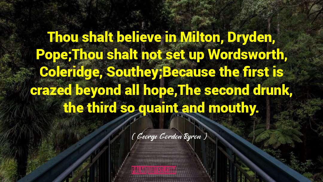 Bergsma Milton quotes by George Gordon Byron